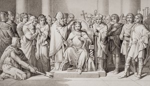 Krönung von Harold II., König der Angelsachsen im Jahr 1066, aus 