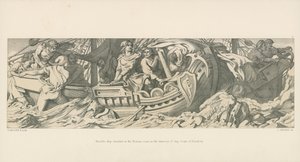 Harolds Schiff gestrandet an der normannischen Küste, im Gebiet von Guy, Graf von Ponthieu von Daniel Maclise