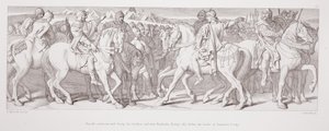 Harolds Gespräch mit Tostig, seinem Bruder, und mit Hardrada, Tostigs Verbündetem, vor der Schlacht von Stamford Bridge, aus 