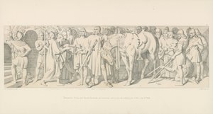 Inzwischen sind Tostig und Harold Hardrada siegreich und erhalten die Unterwerfung der Stadt York von Daniel Maclise