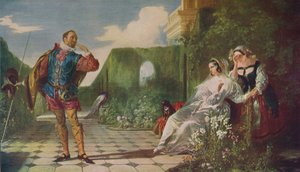 Szene aus Was ihr wollt: Malvolio und die Gräfin, um 1840, um 1915 von Daniel Maclise