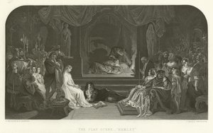 Die Theaterszene in Hamlet von Daniel Maclise