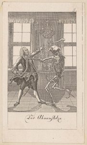 Ahnenstolzer, Blatt 9 der Folge „Der Totentanz“ von Daniel Nikolaus Chodowiecki