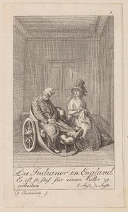 Blatt 1 zu Aug. von Kotzebues „Die Indianer in England“ von Daniel Nikolaus Chodowiecki