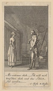 Blatt 2 zu Schillers "Kabale und Liebe" von Daniel Nikolaus Chodowiecki
