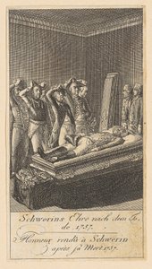 Blatt 6 der "Brandenburgischen Kriegsszenen" von Daniel Nikolaus Chodowiecki