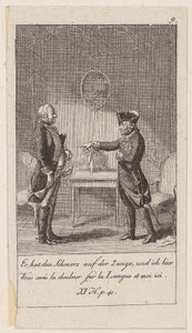 Blatt 9 zu den "Anekdoten und Charakterzügen Friedrichs des Zweiten, Königs von Preußen" von Daniel Nikolaus Chodowiecki