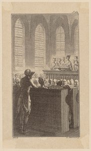 Bunkel in einer Kapelle beim Morgengebet, Blatt 3 aus "Leben Bemerkungen und Meinungen Johann Bunkels" von Daniel Nikolaus Chodowiecki