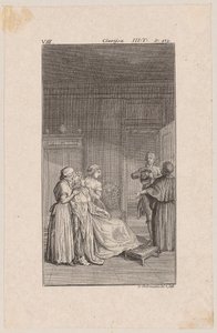 Clarisse im Haus der Witwe Sorlings von Daniel Nikolaus Chodowiecki