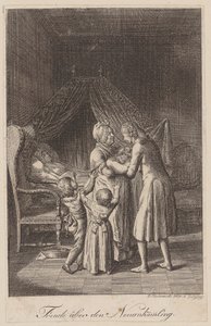 Freude über den Neuankömmling [Kindbett] von Daniel Nikolaus Chodowiecki