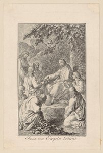 Jesus von Engeln bedient von Daniel Nikolaus Chodowiecki