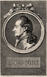 Porträt des Autors Johann Wolfgang von Goethe, 1776 von Daniel Nikolaus Chodowiecki