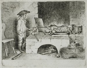 Der Junge mit dem Wurstspieß von Daniel Nikolaus Chodowiecki