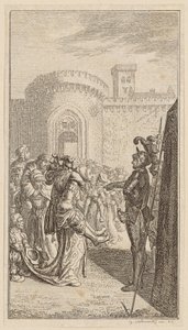 Weiber von Weinsberg, Blatt 6 aus der ersten Ausgabe der "Gedichte von Gottfried August Bürger" von Daniel Nikolaus Chodowiecki
