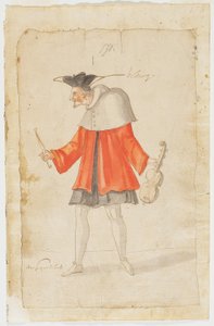Ein Musiker aus dem Ballet du Serieux et du Grotesque, 1627