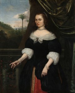Porträt von Dina Lems, Ehefrau von Jan Valckenburgh von Daniel Vertangen (signed by artist)