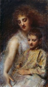 Porträt von Prinzessin Ada Troubetzkoy mit ihrem Sohn Louis von Danielle Ranzoni