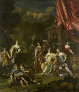 Allegorisches Gruppenporträt der Kinder von Diederic Pietersz van Leyden van Leeuwen, Bürgermeister von Leiden, und Alida Paets