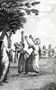 Tänzerinnen in Ägypten, aus Niebuhrs Reisen durch Arabien und andere Länder im Osten, 1792 von Danish School
