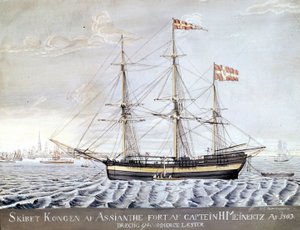 Schiff „Königin von Asien“ 1803. Maritimes Museum von Elsinor, Dänemark von Danish School
