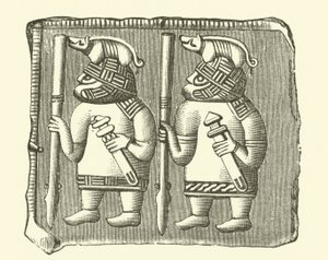 Krieger aus der Wikingerzeit (Stich) von Danish School