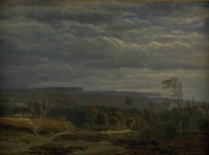 Ansicht einer bewaldeten Landschaft in Jütland von Dankvart Dreyer