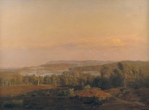 Blick auf Himmelbjerget, Jütland. Abend