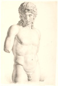 Zeichnung nach Gips: "Eros von Centocelle" (Vatikan)