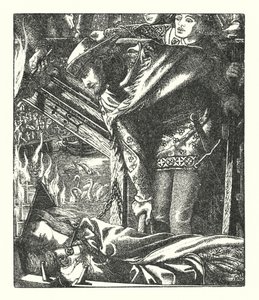 Die Dame von Shalott von Dante Gabriel (after) Rossetti