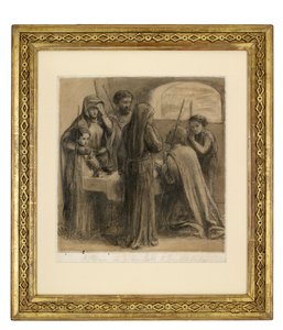 Ein Passahfest im Haushalt von Joseph und Zacharias, ca. 1850 von Dante Gabriel Charles Rossetti