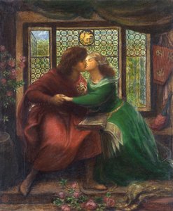 Paolo und Francesca da Rimini - Darstellung aus "Die Göttliche Komödie" von Dante Alighieri von Dante Gabriel Charles Rossetti