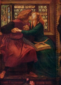 Paolo und Francesca da Rimini (Detail), 1855 von Dante Gabriel Charles Rossetti