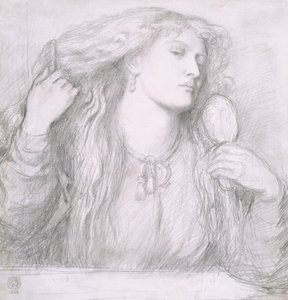 Frau kämmt ihr Haar, Fanny Cornforth von Dante Gabriel Charles Rossetti