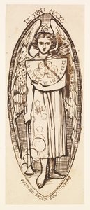 Dantis Amor – Studie der Liebe mit einer Sonnenuhr und Fackel von Dante Gabriel Rossetti