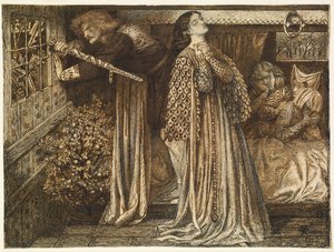 Sir Launcelot im Gemach der Königin von Dante Gabriel Rossetti
