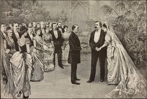 Hochzeit des amerikanischen Präsidenten Grover Cleveland und Frances Folsom, 2. Juni, Washington, USA von Dante Paolocci