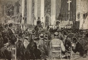 Trauerfeier für die Toten in Dogali in der Kirche Sant
