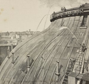 Waschkuppel des Palazzo Montecitorio, Rom, Italien, Gravur nach einer Zeichnung von Dante Paolocci, aus L