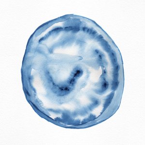 Fließender Indigo-Wirbel