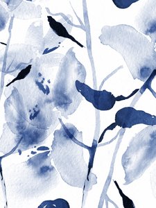 Aquarell Indigo Blüten