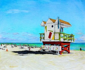 Sand zwischen meinen Zehen, 2018 (Bleistift auf Papier) von Darrell Windjack