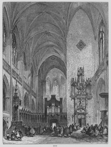 John Milton, Il Penseroso (Gravur) von David (after) Roberts