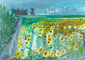Sonnenblumen und Mistral, 2002 von David Alan Redpath Michie