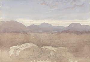 Eine bergige Aussicht, Nordwales, ca. 1818