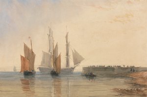 Eingang zum Hafen von Calais von David Cox