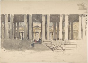 Greenwich Hospital (recto); Studie eines Gebäudes (verso) von David Cox