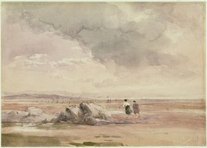 Auf den Lancaster Sands, Ebbe von David Cox