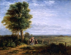 Die Feldlerche von David Cox the elder