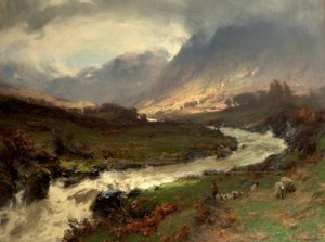 Eine Pause im Sturm, Glen Lyon, Perthshire, Schottland