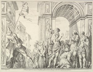 Der heilige Jakobus heilt einen Blinden, aus Die Geschichte der Heiligen Jakobus und Christophorus im Erem